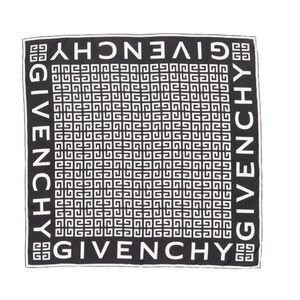 New  Givenchy twill %100 silk scarf 34” square 4G logo